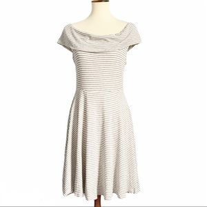 ALTAR’D STATE Off Shoulder Cream Striped Dress NWT